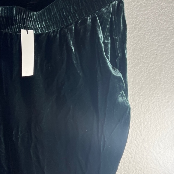 Banana Republic women’s Sz L Velvet Jogger in Dark Juniper Green holiday party - Picture 7 of 8